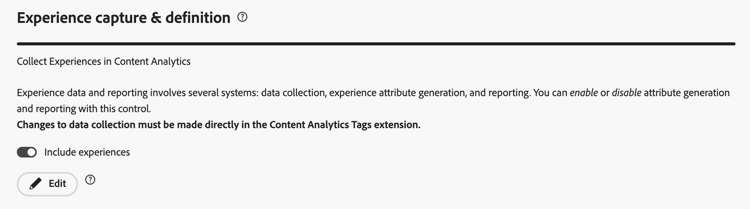 Inhämtning och definition av Content Analytics konfigurationsupplevelse
