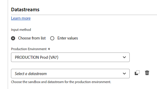 Val av dataström