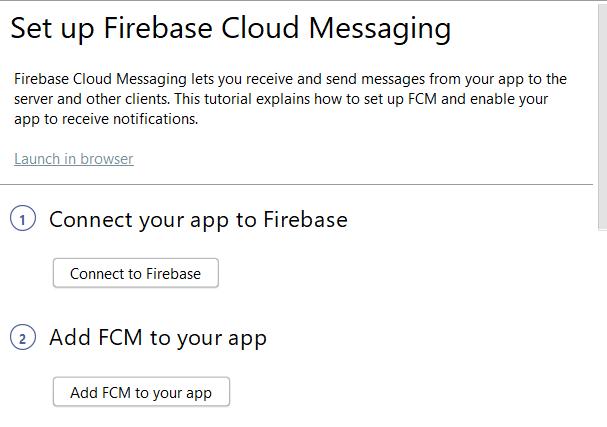 Konfigurera Firebase