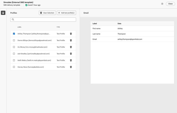 Simulera extern leverans