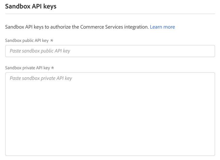 API-nyckel för sandlåda