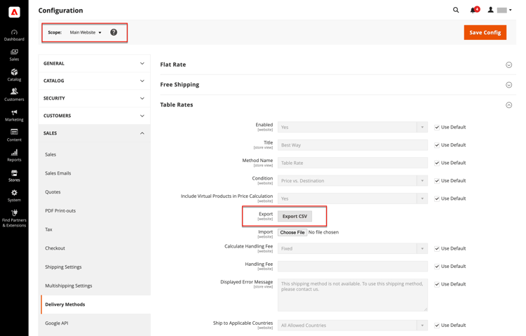 Exportera CSV