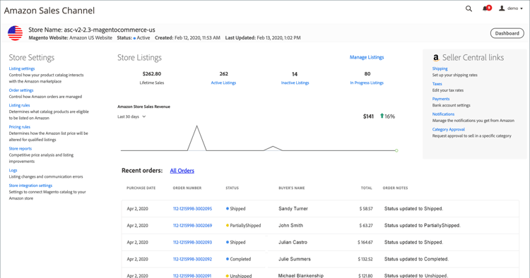 Amazon Store-instrumentpanel