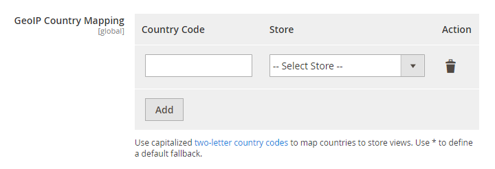 Lägg till GeoIP-landskartor