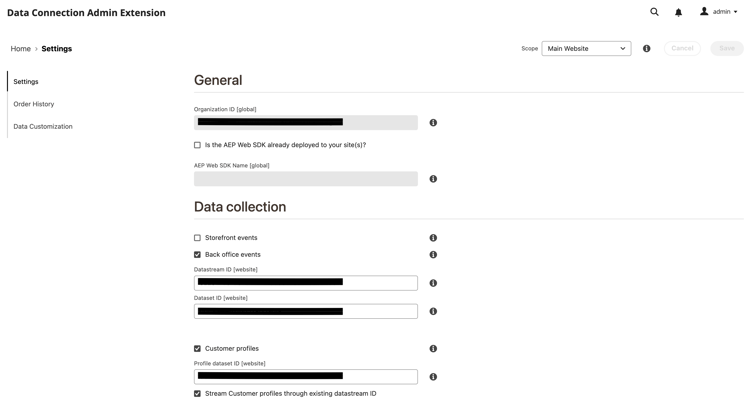 Data Connection Inställningar