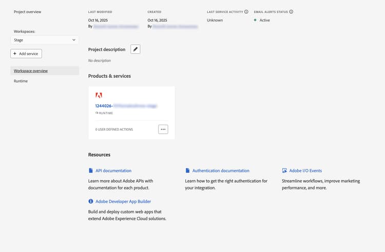 Scenarbetsyta med alternativet Lägg till tjänst för API:er