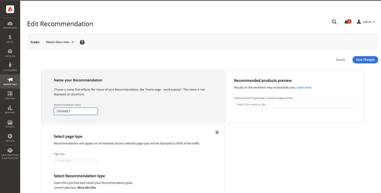 Redigera rekommendationer