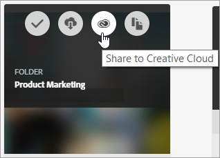 Dela till Creative Cloud