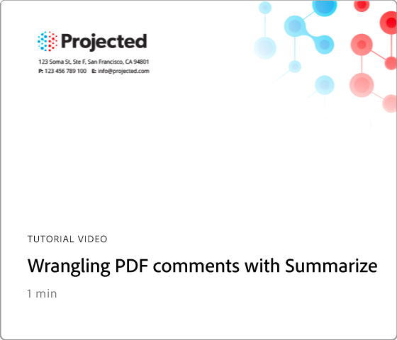 Wrangling PDF kommentarer med Sammanfatta