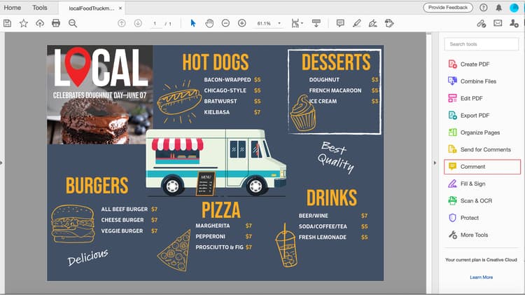 Klicka på kommentaren