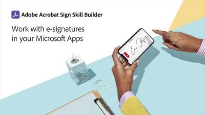 Arbeta med e-signaturer i dina Microsoft-appar