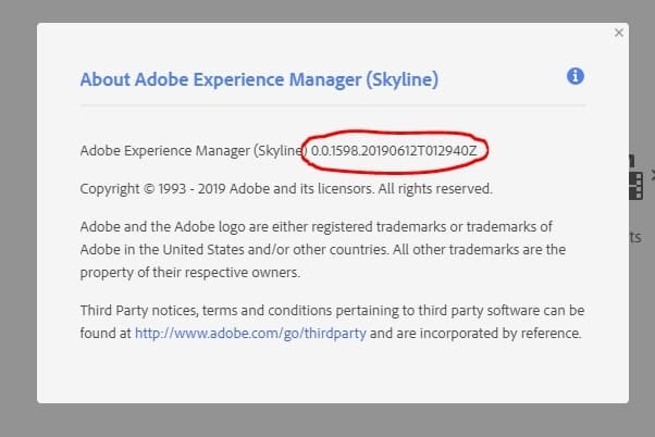 Plats för versionsnummer