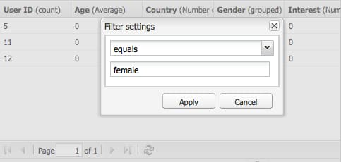 rapportfilter