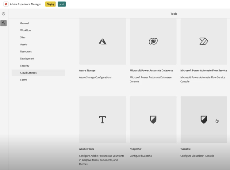 Vänster i Cloud Service