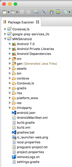 Förmörka projekt efter att appen har skapats