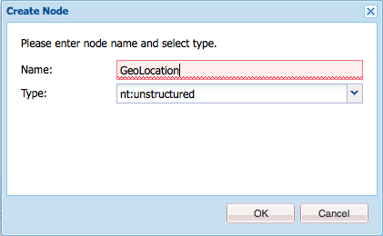 Skapa nod: GeoLocation