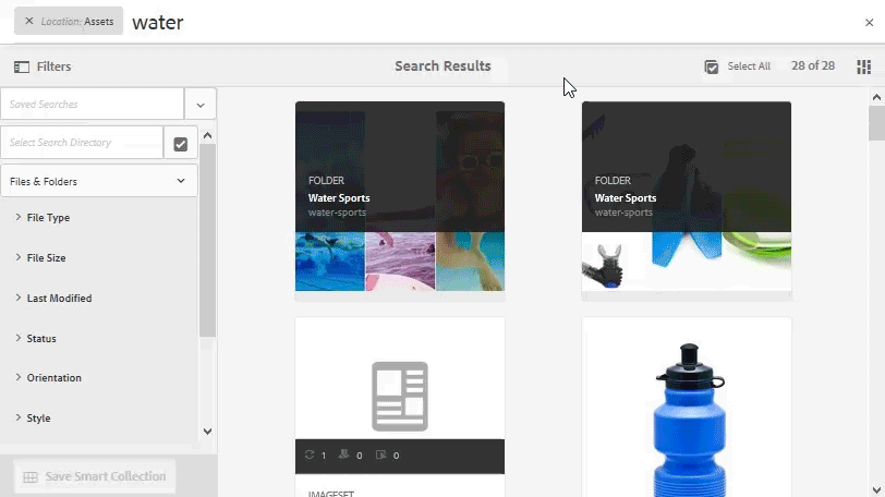 Använd alternativet Markera alla om du vill markera alla inlästa resurser med ett klick.