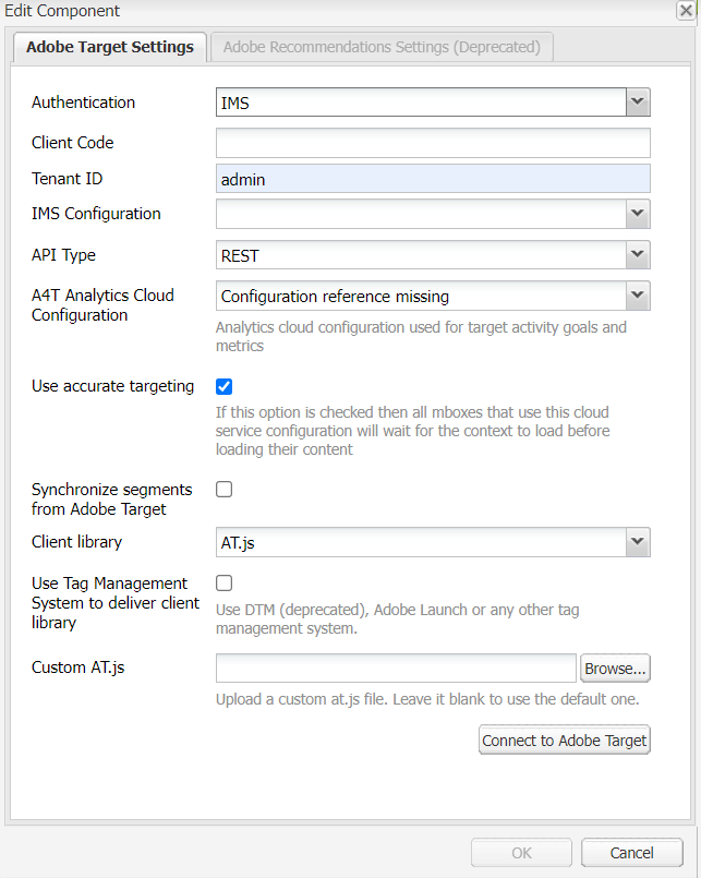 AdobeTargetSettings