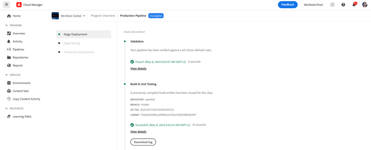 Information om pipeline