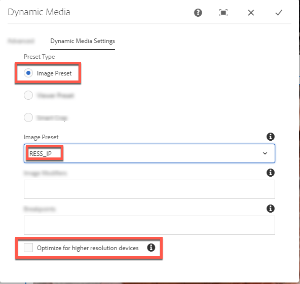 inställning för enhetens pixelproportioner för bildförinställning