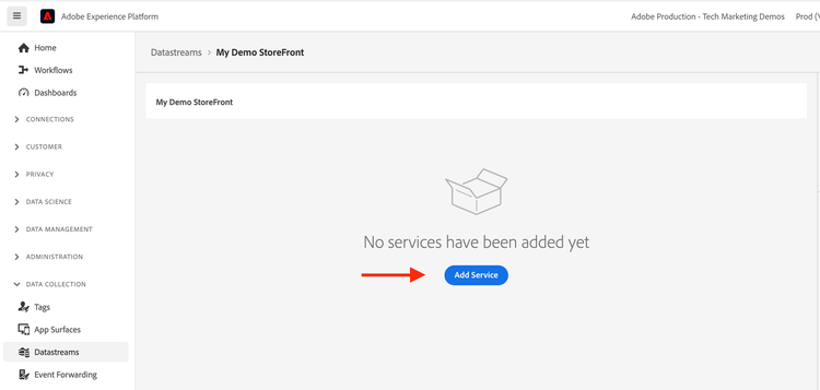 AEP Datastreams Add Service