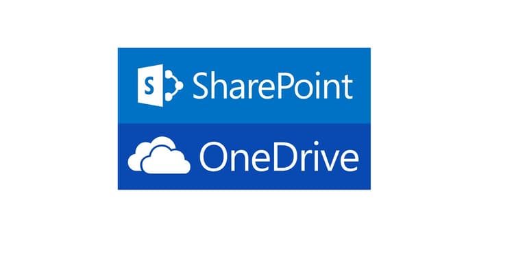 ikon med Microsoft onedrive och sharepoint