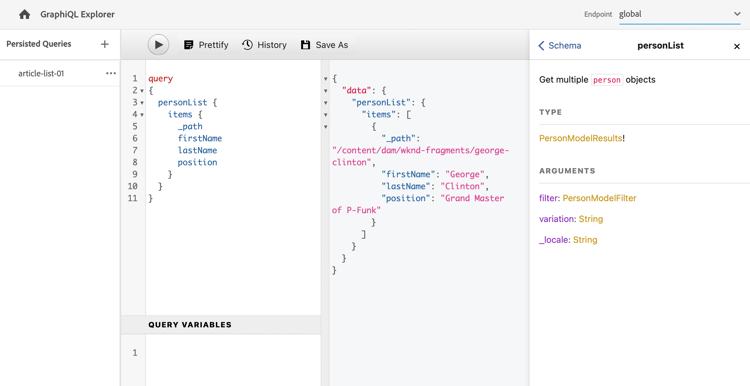 GraphiQL-dokumentation