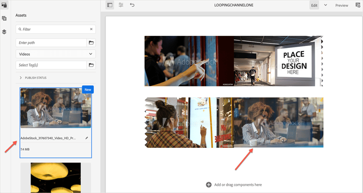 Markerad bild av en videoresurs