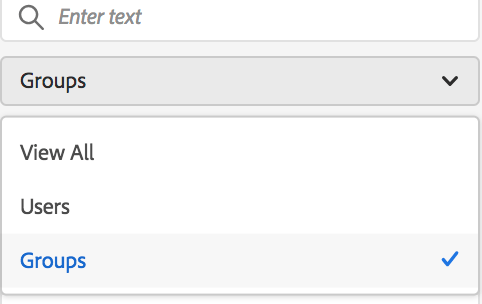 Sök efter typer av huvudkonton