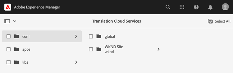 Plats för översättningskonfiguration