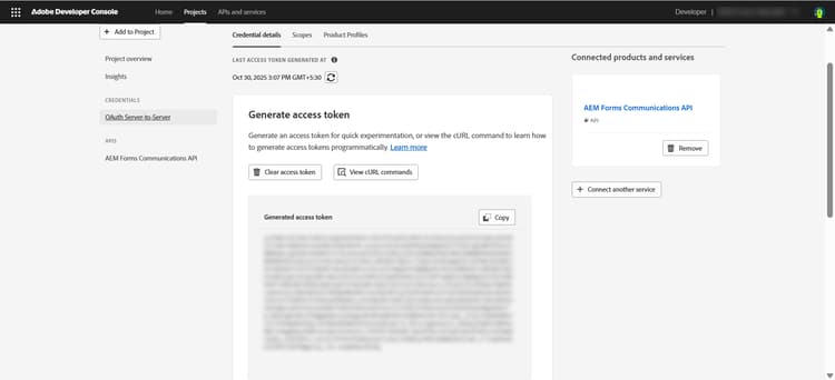 Generera åtkomsttoken