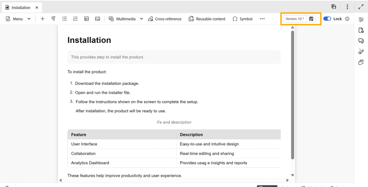 Versionsuppdateringsindikator