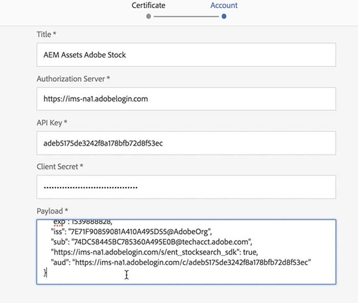 Tekniskt konto för Adobe IMS