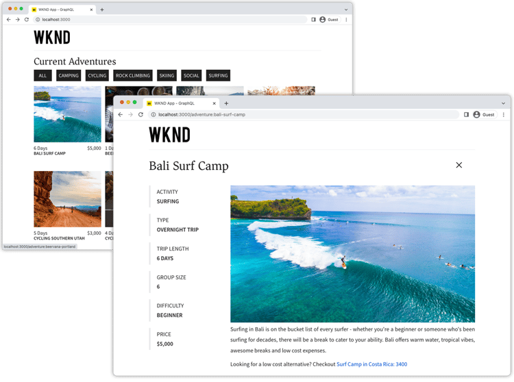 Reaktionsapp - Exempel på AEM Headless