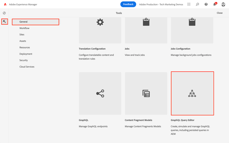 Navigera till GraphiQL IDE