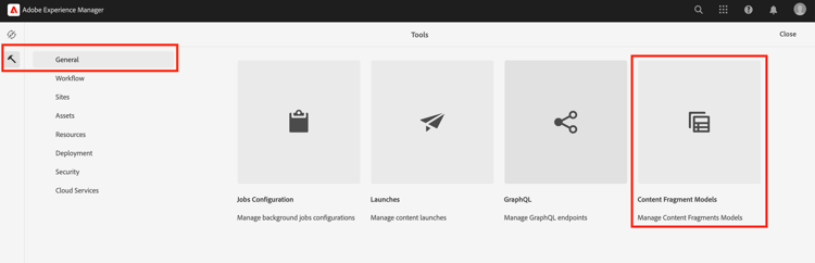 Sökväg till modeller för innehållsfragment