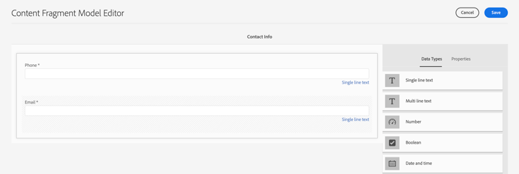 Sökväg till kontaktinformationsmodell