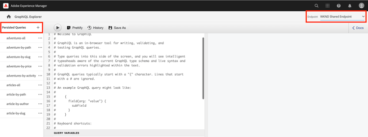 Ange GraphQL-slutpunkt
