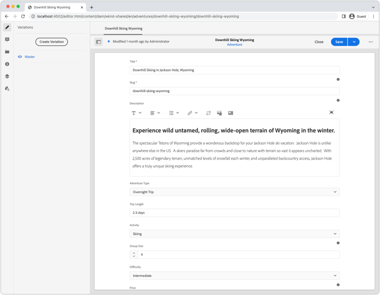 Redigera innehållsfragment