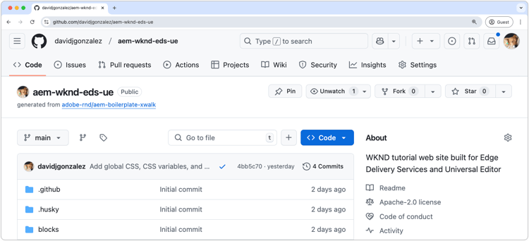 Skapa ett kodprojekt