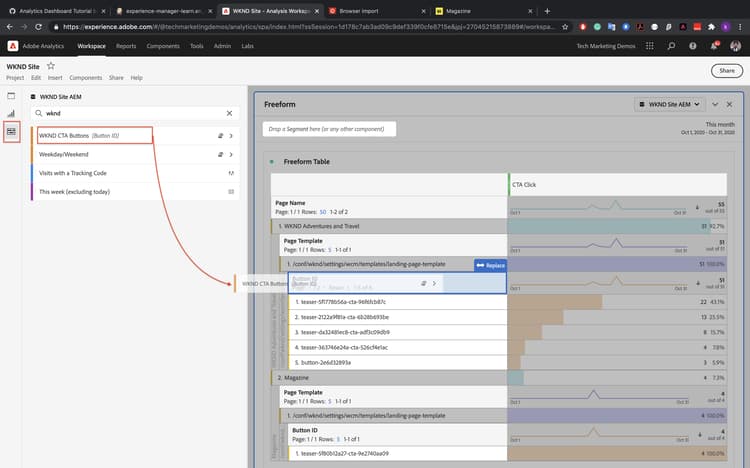 Workspace-knapp före
