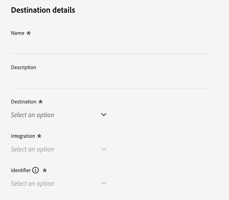 Experience Platform-gränssnittsbild som visar skärmen för målinformation.l