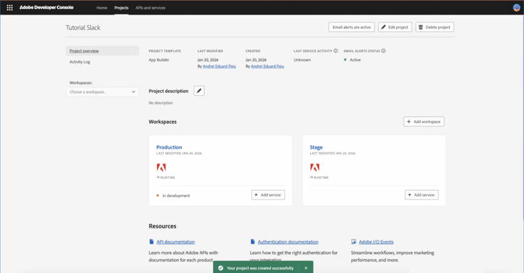 Fliken Projektöversikt som visar projektinformation.