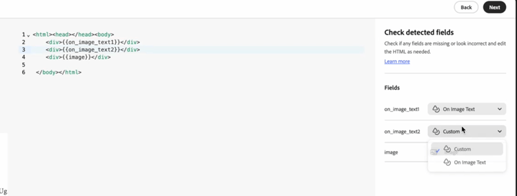 Markering av fält med flera roller