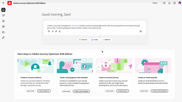 Journey Builder Agent B2B-fråga