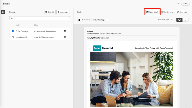 Rapporteringsknapp för skräppost