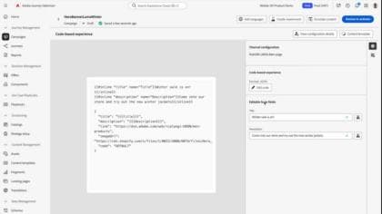 Lägg till formulärfält i kodbaserade upplevelsekanalmallar