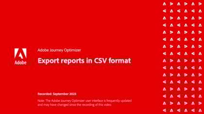 Exportera rapporter i CSV-format