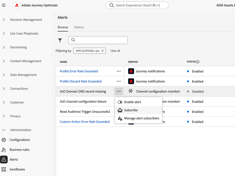 Prenumererar på en avisering