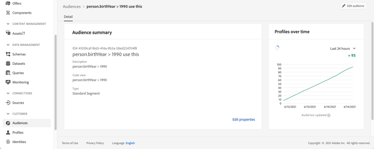 Varningsmeddelande när målgruppen har för många händelser för realtidsbearbetning